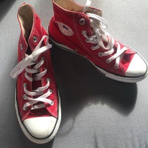 Red high top converse
